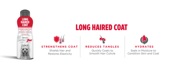 TropiClean PerfectFur Long Haired Coat Conditioning & Detangling Dog Shampoo Шампоан за кучета с дългa козина, разплитащ 473ml