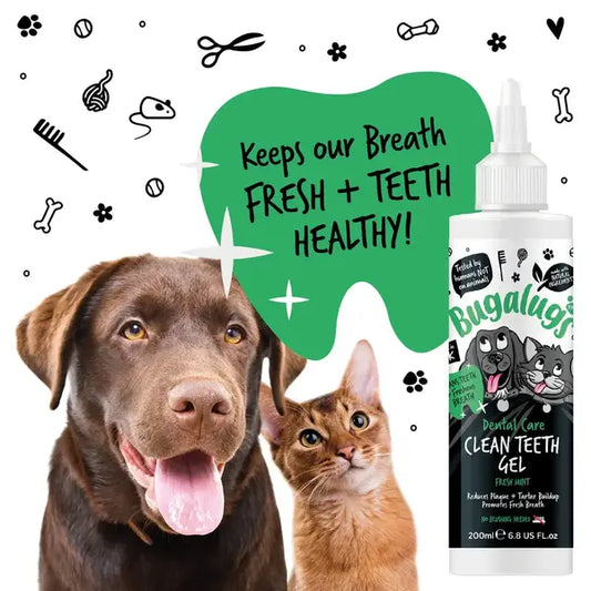 BugaLugs Dental Care Clean Teeth Gel with Fresh Mint for Dogs & Cats Дентален гел за кучета и котки