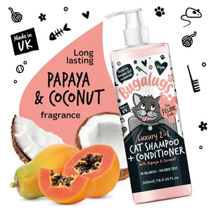 Bugalugs Luxury 2 in 1 Cat Shampoo & Conditioner Луксозен Шампоан и Балсам 2в1 за Котки 500ml