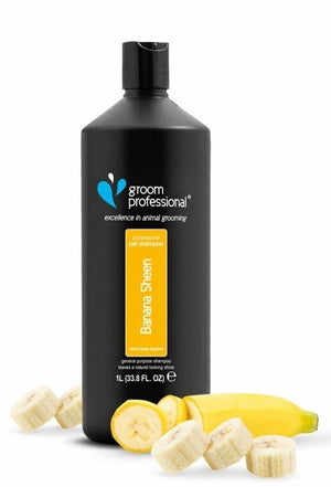 Groom Professional Banana Sheen Shampoo - Професионален шампоан за копринен блясък с аромат на Банан 1 л