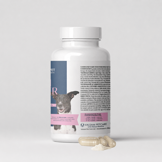 Valsam Vet Skin & Hair добавка за кожа и козина за кучета и котки, 60 капсули
