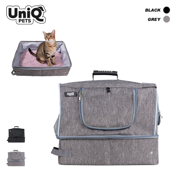 Uniq Pets FurCabin PetComfort сива транспортна чанта за котки и малки кучета до 8 kg