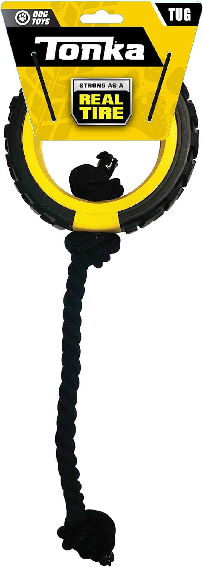 Tonka Mega Tread Rope Tug - 18см гума с въже - Груум БГ
