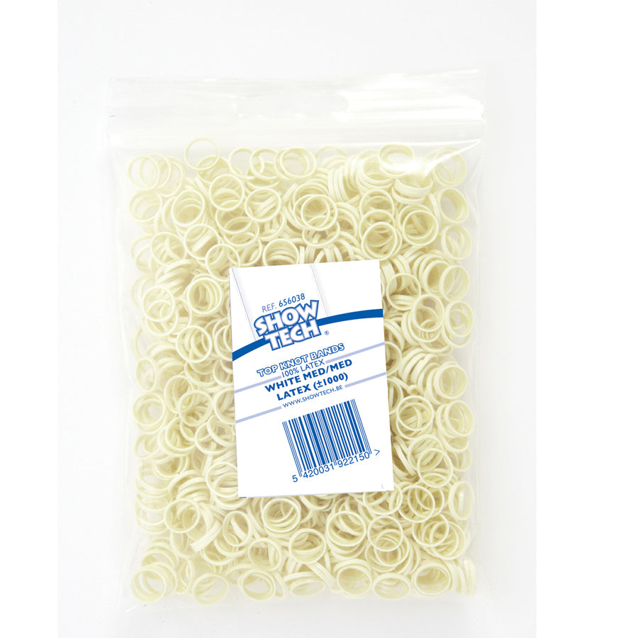 Show Tech Latex Bands White Medium-Medium латексови ластици 1000бр