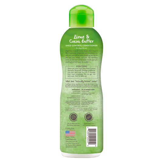 TropiClean Lime and Cocoa Butter Shed Control балсам за контрол на падащата козина при кучета и котки 355ml