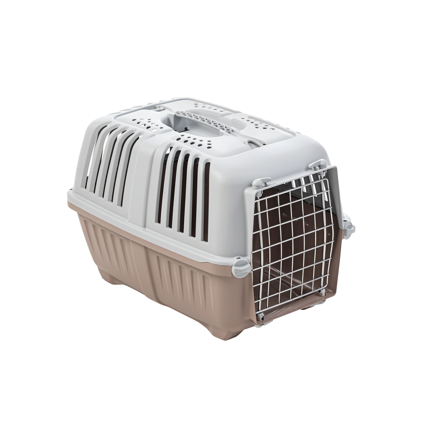 MPS Pratiko 1 Metal – пластмасова транспортна чанта за кучета и котки до 10 кг, 48 × 31,5 × 33 см