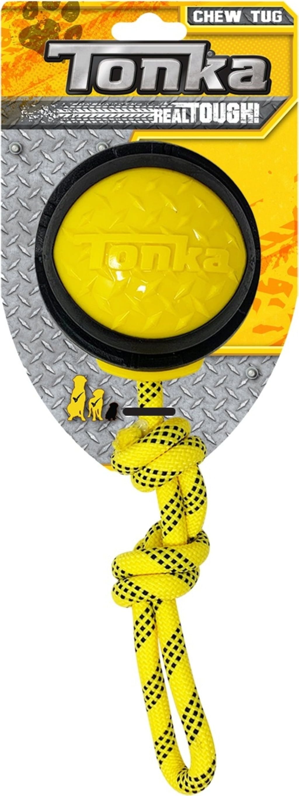 Топка Tonka 10cm с Диамантена Шарка и Въже - Груум БГ