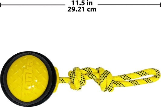 Топка Tonka 10cm с Диамантена Шарка и Въже - Груум БГ