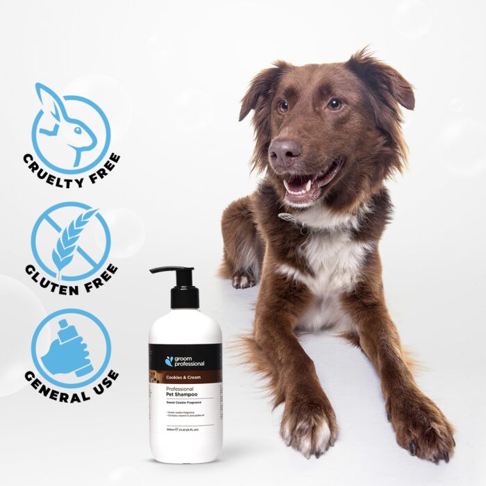 Groom Professional Cookies and Cream Shampoo - Професионален шампоан със сладък аромат на шоколад и ванилия 350 мл - снимка 2