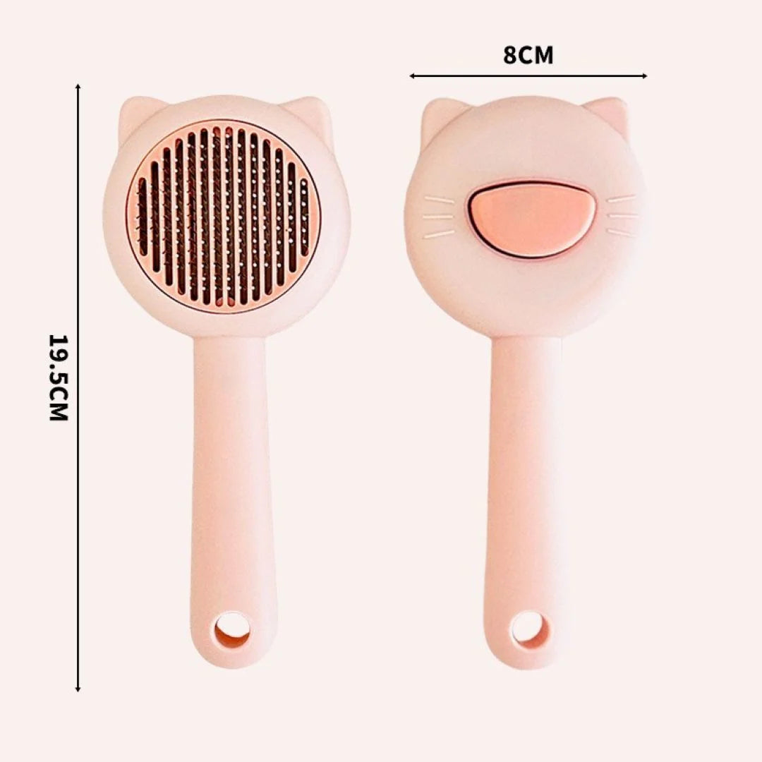 Uniq Pets Grooming BeautyCare Cat-Shaped Comb розов груминг гребен за котки