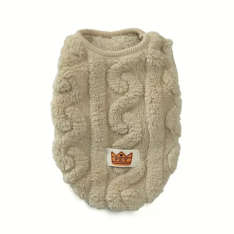 Royal Beige Плюшена блуза за куче