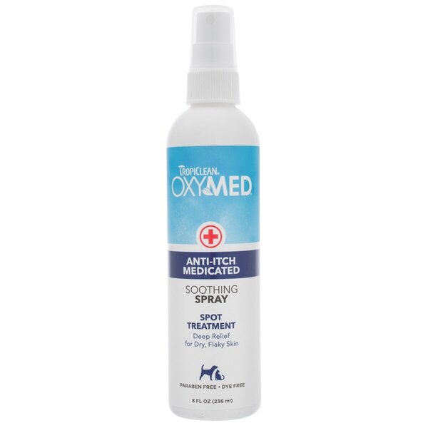 Tropiclean Oxy MedAnti Itch Medicated Soothing Spray спрей срещу сърбежи 236ml
