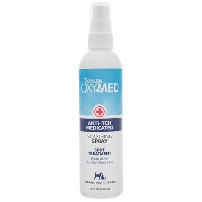 Tropiclean Oxy MedAnti Itch Medicated Soothing Spray спрей срещу сърбежи 236ml