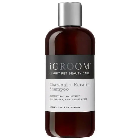 iGroom Charcoal + Keratin Shampoo – Шампоан с активен въглен и кератин 473ml