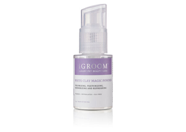 iGroom White Clay Magic Powder пудра за обем и текстуриране на козина 25gr