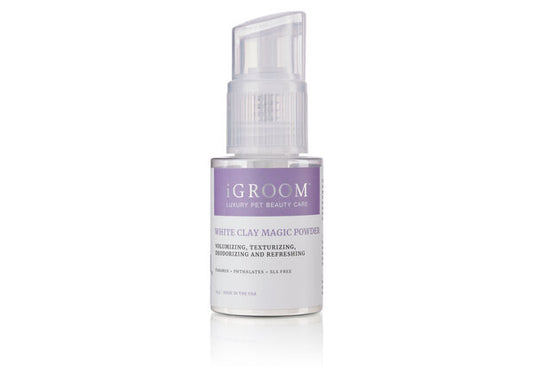 iGroom White Clay Magic Powder пудра за обем и текстуриране на козина 25gr
