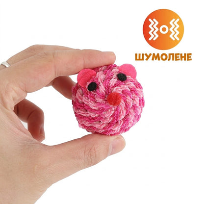 Uniq Pets Mousehunt Cotton String Mouse – играчка мишка за котка от памучно въже, 5 см