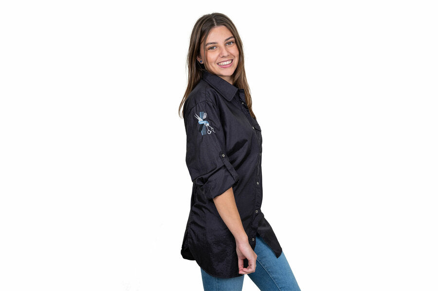 Tikima Ambra Shirt Black Унисекс Професионална работна туника за грумъри