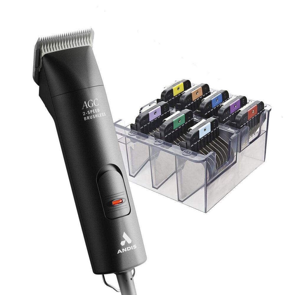 Andis AGC Black Clipper & Wahl Comb Guide Set