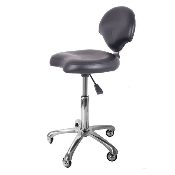 Groom Professional Comfort Support Stool Black With Non-Clog Wheels професионален груминг стол