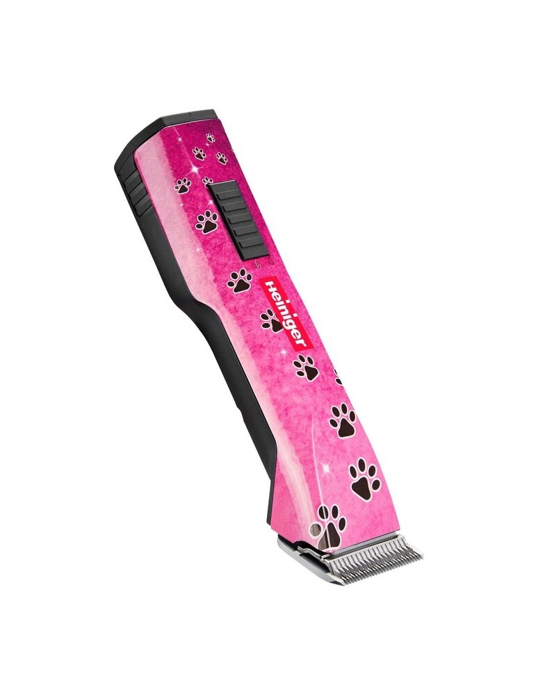 Heiniger Saphir Cordless Pink Paws Clipper (With No.10 Blade) With Heiniger 9 Pc Comb Guide Set машинка в комплект с приставки