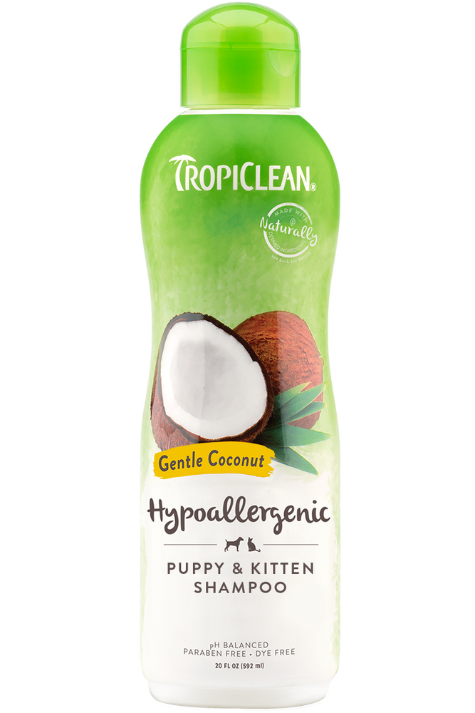 TropiClean Gentle Coconut Hypoallergenic Puppy and Kitten Shampoo 355ml