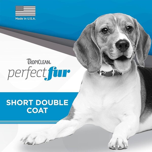 TropiClean PerfectFur Short Double Coat Deodorizing & Shed Reducing Dog Shampoo Шампоан за кучета с къса, двойна козина 473ml
