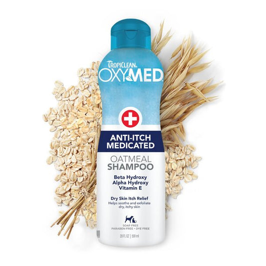 TropiClean OxyMed Medicated Anti-Itch Shampoo Медицински шампоан за кучета и котки против сърбеж 355