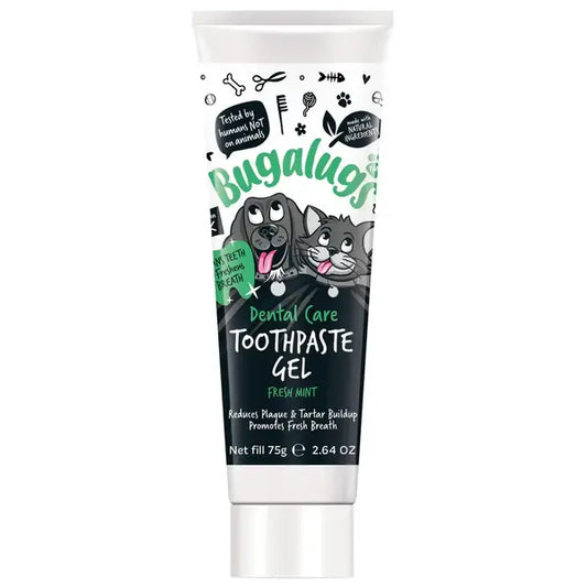 Bugalugs Dental Care Toothpaste Gel with Fresh Mint for Dogs & Cats Гел за почистване на зъби за куч