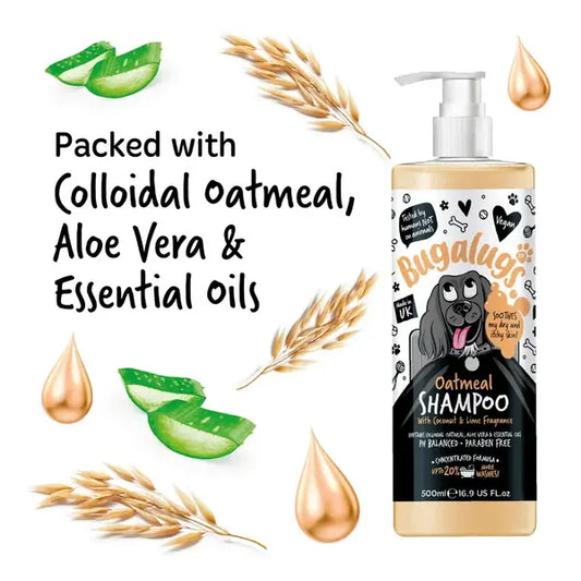 BugaLugs Oatmeal Dog Shampoo – Шампоан с овес за кучета (кокос & лайм)