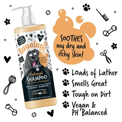 BugaLugs Oatmeal Dog Shampoo – Шампоан с овес за кучета (кокос & лайм)