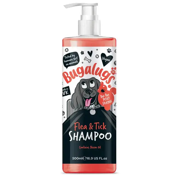 BugaLugs Flea & Tick Dog Shampoo – Шампоан против бълхи и кърлежи за кучета с нийм