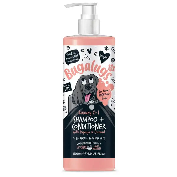 BugaLugs Luxury 2-in-1 Papaya & Coconut Shampoo & Conditioner – 2-в-1 шампоан и балсам за куче