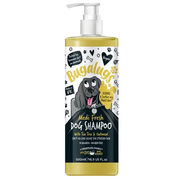 BugaLugs Medi Fresh Dog Shampoo Medi Fresh Tea Tree & Oatmeal – Медицински Антибактериален Шампоан