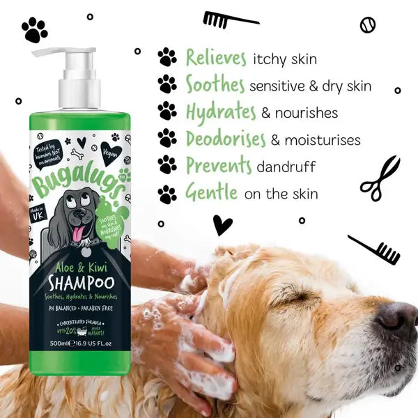 BugaLugs Aloe & Kiwi Хидратиращ Шампоан за Кучета