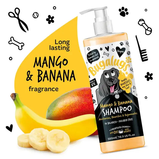 BugaLugs Mango & Banana Подхранващ Шампоан за Кучета