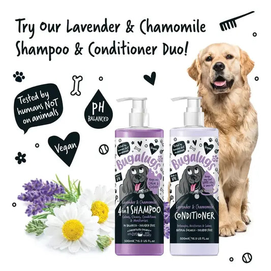 BugaLugs Lavender & Chamomile Dog Conditioner Успокояващ Балсам за кучета с Лавандула и Лайка 500ml