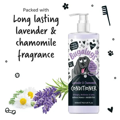 BugaLugs Lavender & Chamomile Dog Conditioner Успокояващ Балсам за кучета с Лавандула и Лайка 500ml