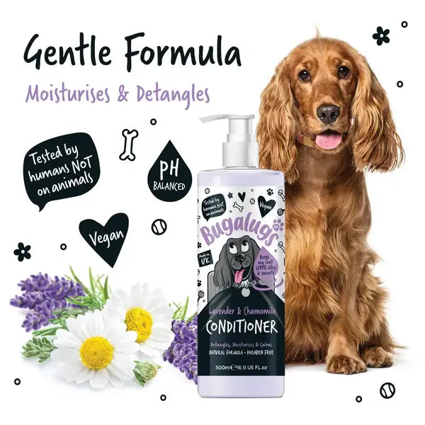 BugaLugs Lavender & Chamomile Dog Conditioner Calming Conditioner for Dogs with Lavender and Chamomile 500ml