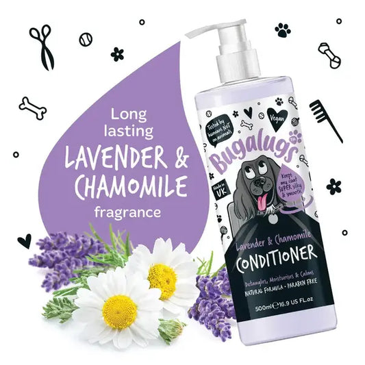 BugaLugs Lavender & Chamomile Dog Conditioner Успокояващ Балсам за кучета с Лавандула и Лайка 500ml