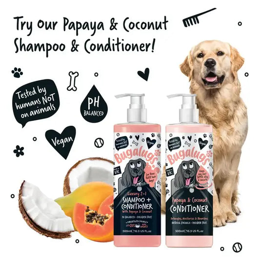 BugaLugs Luxury Papaya & Coconut Dog Conditioner Хидратиращ Балсам за кучета с Папая и Кокос 500ml