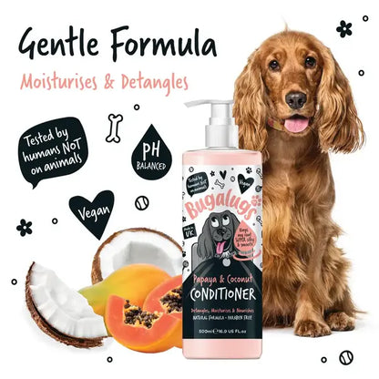 BugaLugs Luxury Papaya & Coconut Dog Conditioner Хидратиращ Балсам за кучета с Папая и Кокос 500ml