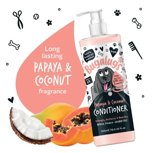 BugaLugs Luxury Papaya & Coconut Dog Conditioner Хидратиращ Балсам за кучета с Папая и Кокос 500ml