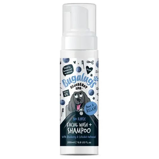 BugaLugs Blueberry Spa No Rinse Facial Wash + Shampoo with Blueberry & Colloidal Oatmeal for Dogs По