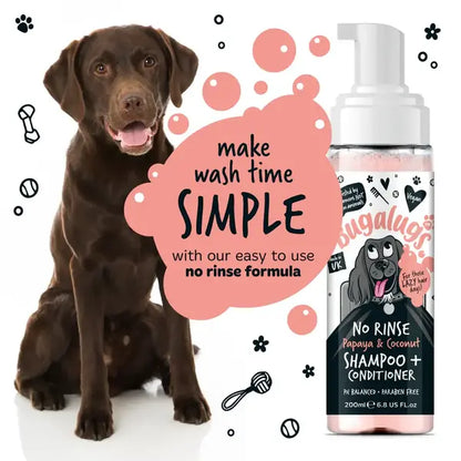 BugaLugs No Rinse Papaya & Coconut Dog Shampoo & Conditioner Сух Шампоан и Балсам 2в1 200ml