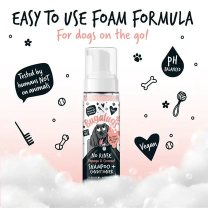 BugaLugs No Rinse Papaya & Coconut Dog Shampoo & Conditioner Сух Шампоан и Балсам 2в1 200ml