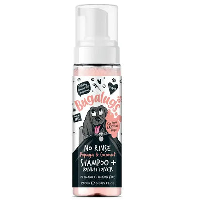BugaLugs No Rinse Papaya & Coconut Dog Shampoo & Conditioner Сух Шампоан и Балсам 2в1 200ml