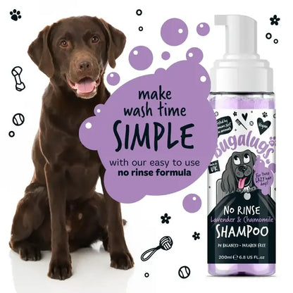 BugaLugs No Rinse Lavender & Chamomile Dog Shampoo Успокояващ Сух Шампоан с Лавандула и Лайка 200ml