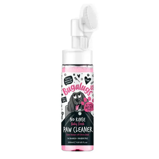 Bugalugs Baby Fresh No-Rinse Paw Cleaner - Пяна за почистване на лапи с аромат на бебешка пудра и че
