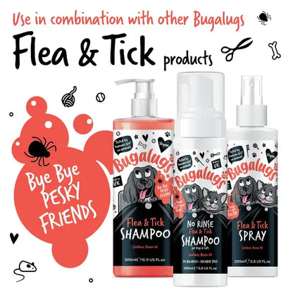 BugaLugs No Rinse Flea & Tick Mousse for Dogs Репелентна Пяна без Изплакване 200ml